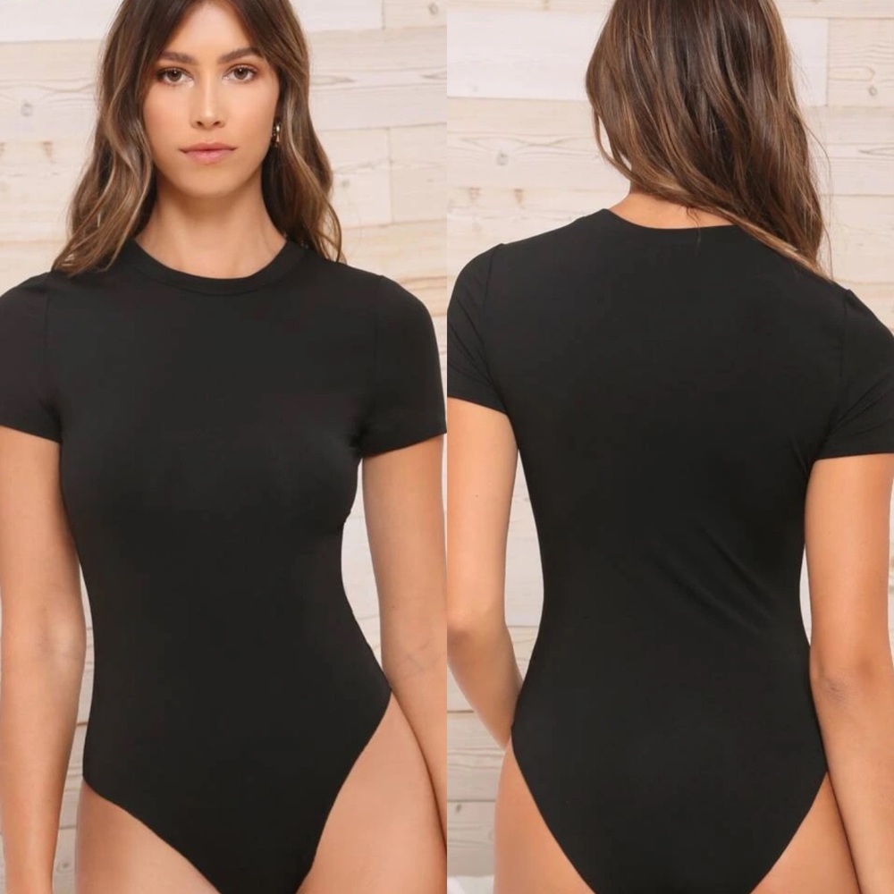 Short sleeve round neck bodysuit tee - Picture 2 of 2